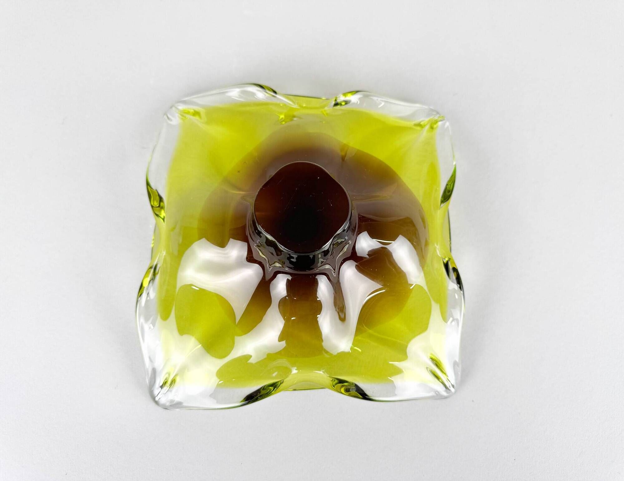 Art Glass Bowl by designer Josef Hospodka for Chribska Glassworks, 1960's