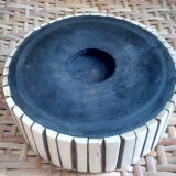 Ethnic ashtray wood and bone