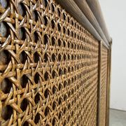 Vintage rattan and travertine sideboard, 1960s