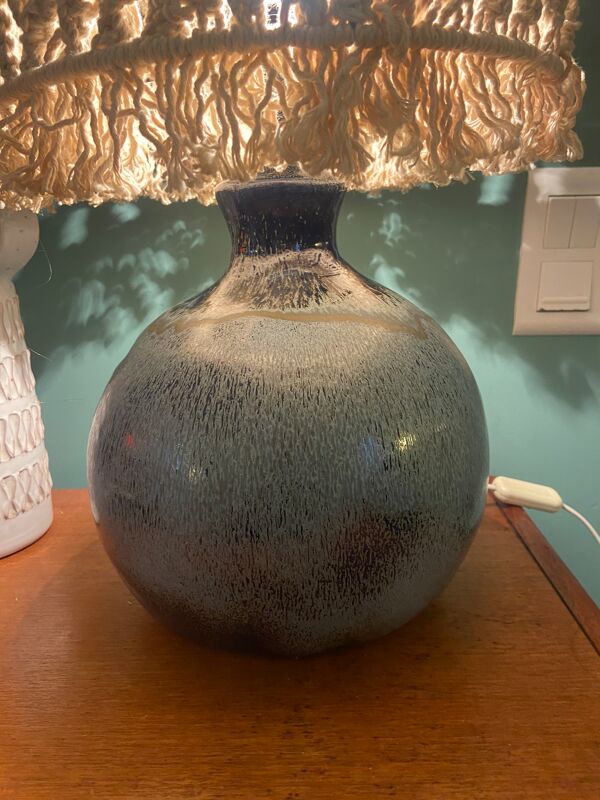 Lampe boule en céramique vintage