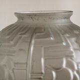 Molded glass globe, art deco