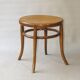 Tabouret bas en bois courbé, assise étoilée, 1920