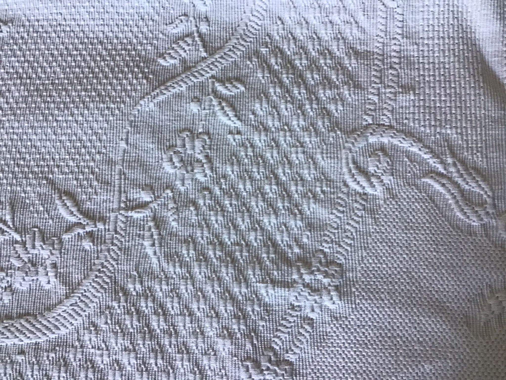 19th bed top in cotton piqué marked MC