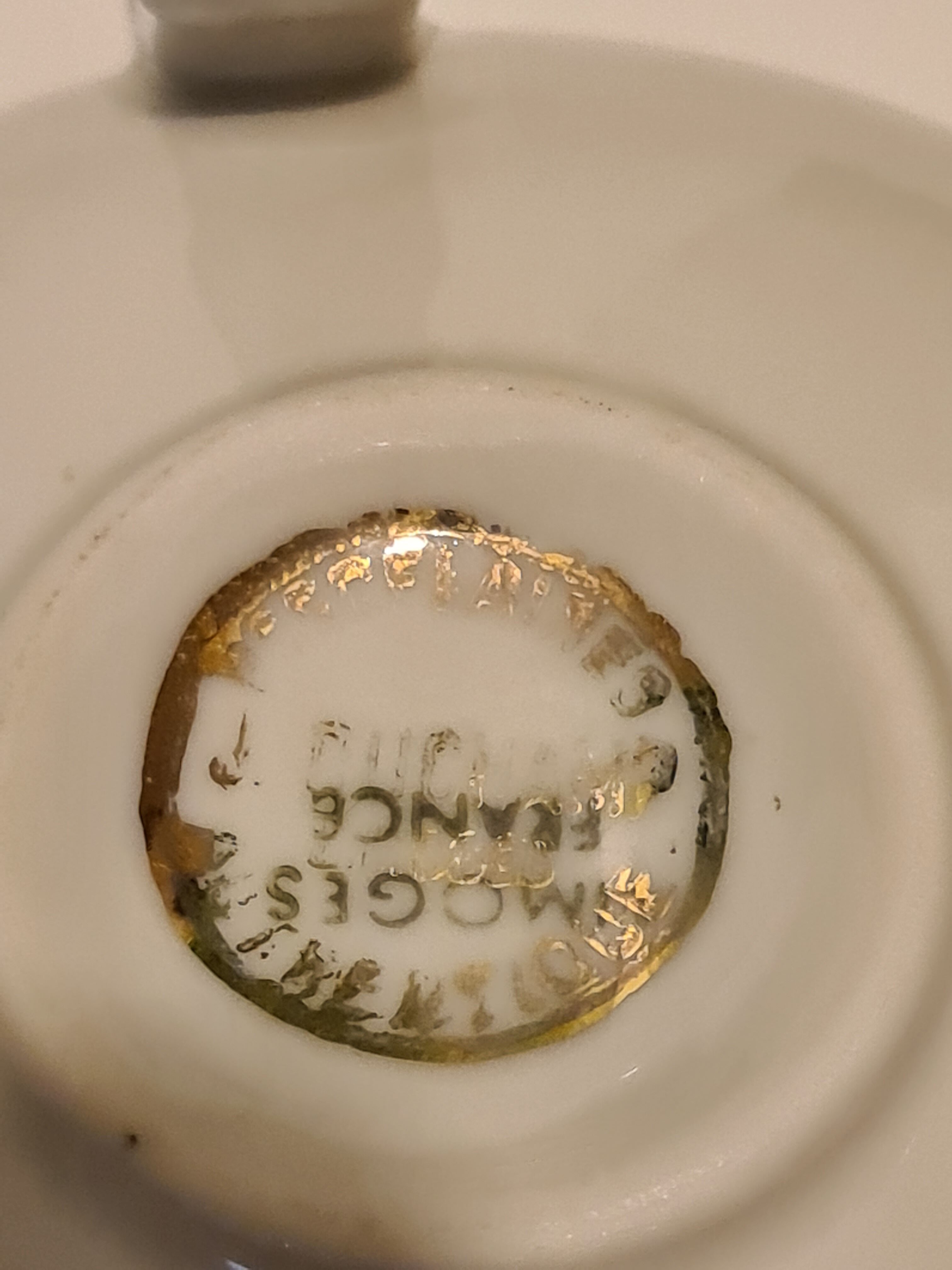 Limoges porcelain tripod décor decors gallant scene