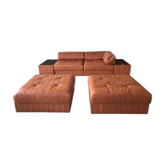 Modular leather sofa, Switzerland, 1970