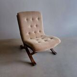 Set of 2 vintage westnofa style club armchairs