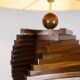 Sculptural wooden lamp base. 1980s