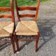 6 old straw chairs