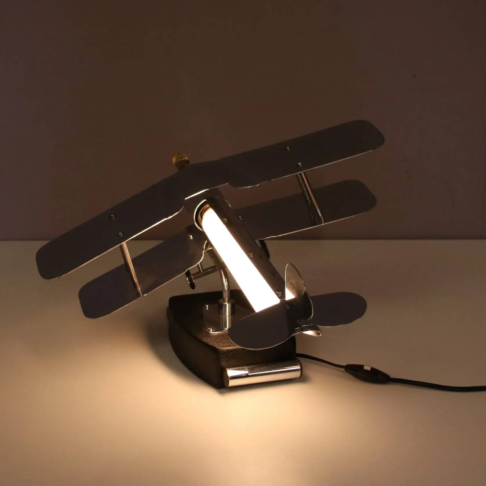 1950s Biplane table lamp from the USA