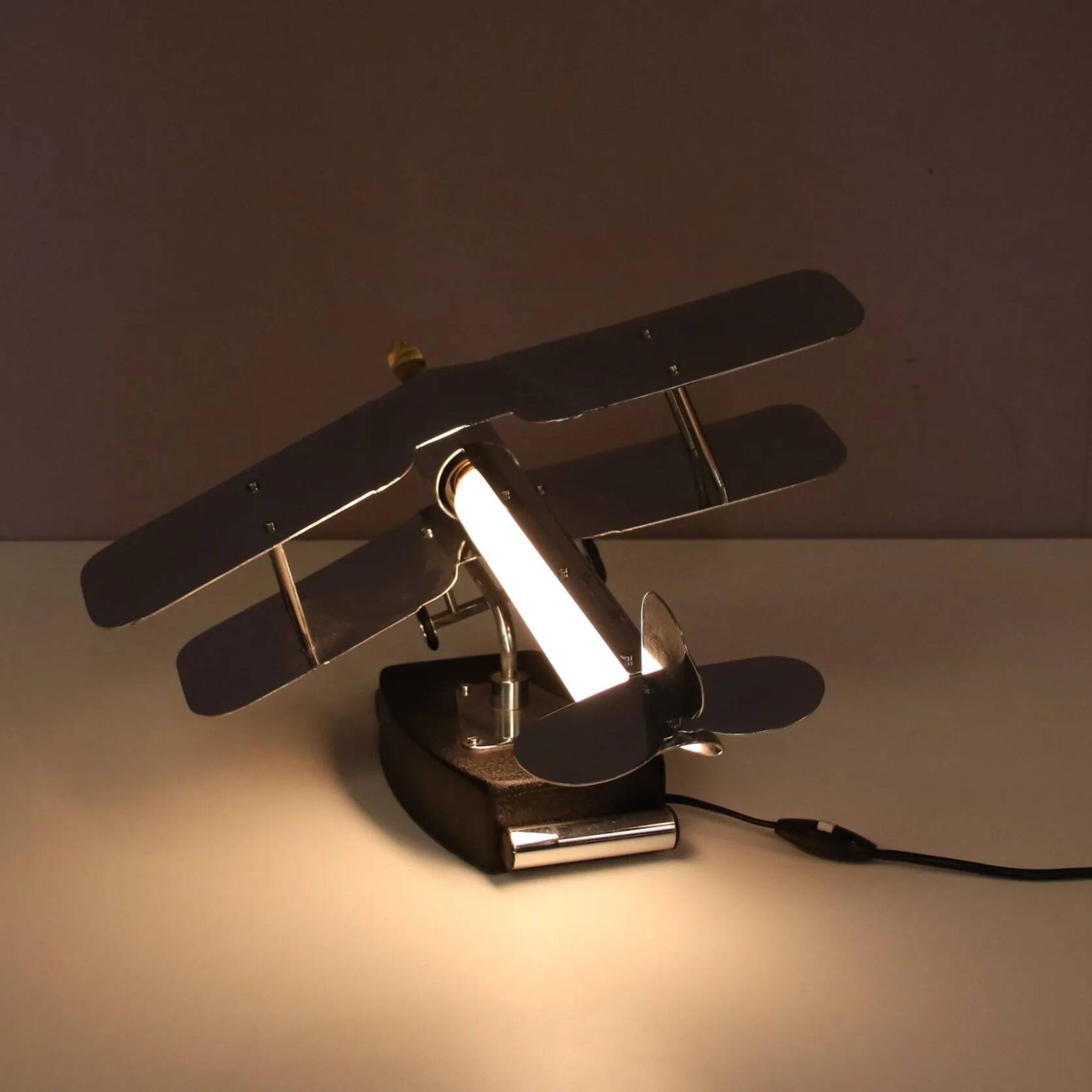 1950s Biplane table lamp from the USA