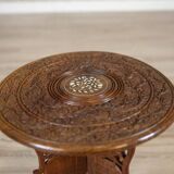 Small Early 20th Century Inlaid Side Table, 1950s