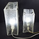 Lucite shopping bag lamps mid-century, set of 2