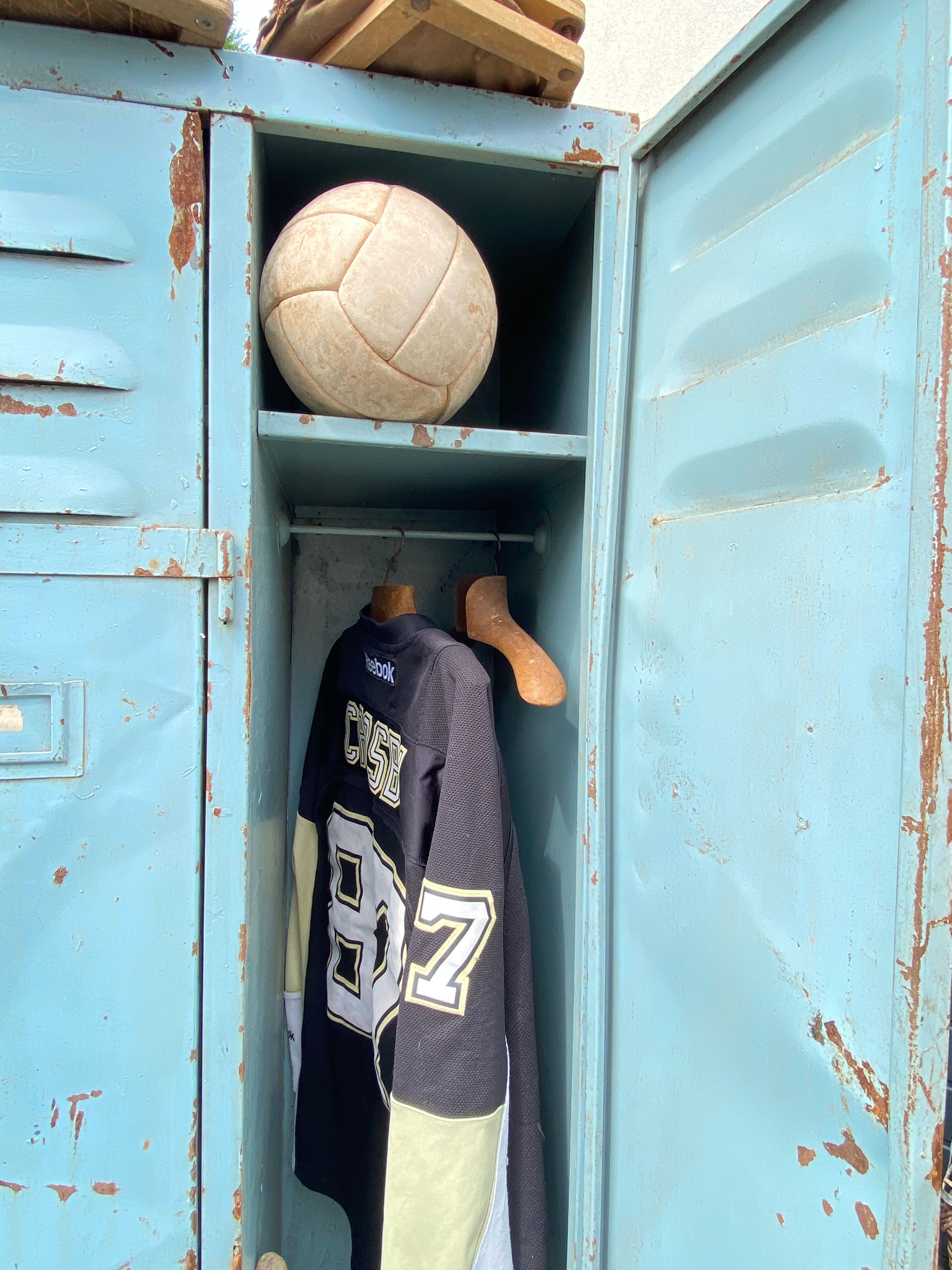 Vintage metal industrial wardrobe