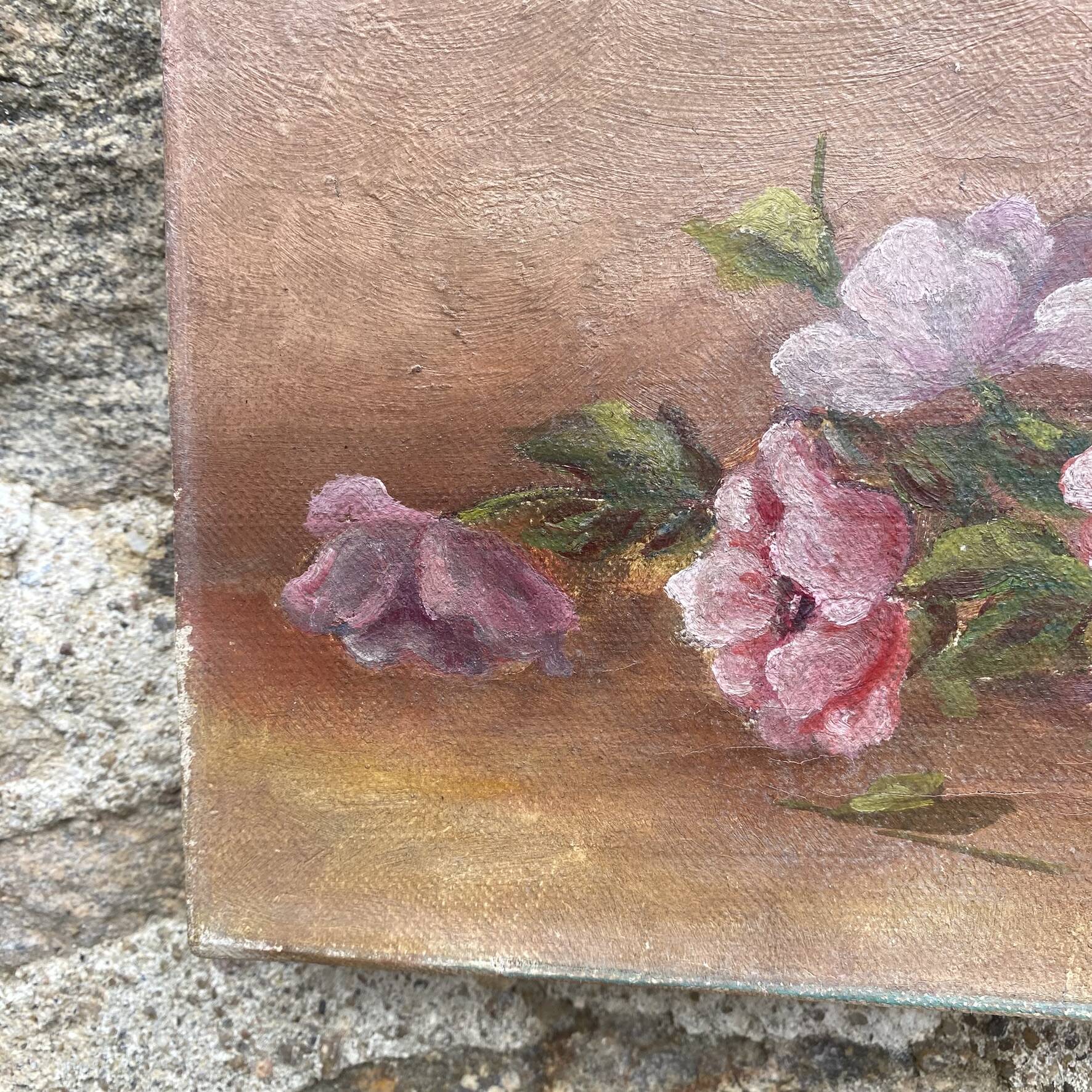 Painting bouquet, canvas on frame flowers 27X19.5