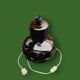 Large vintage lamp base in glazed brown ceramic