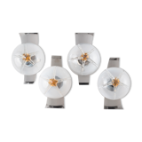 4 Mazzega Murano wall lamps vintage 1960s