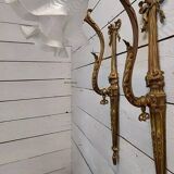Louis xvi style wall lights in bronze (pair)