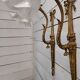 Louis xvi style wall lights in bronze (pair)