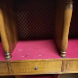 cherry wood secretary with lyre base from the 50s-60s