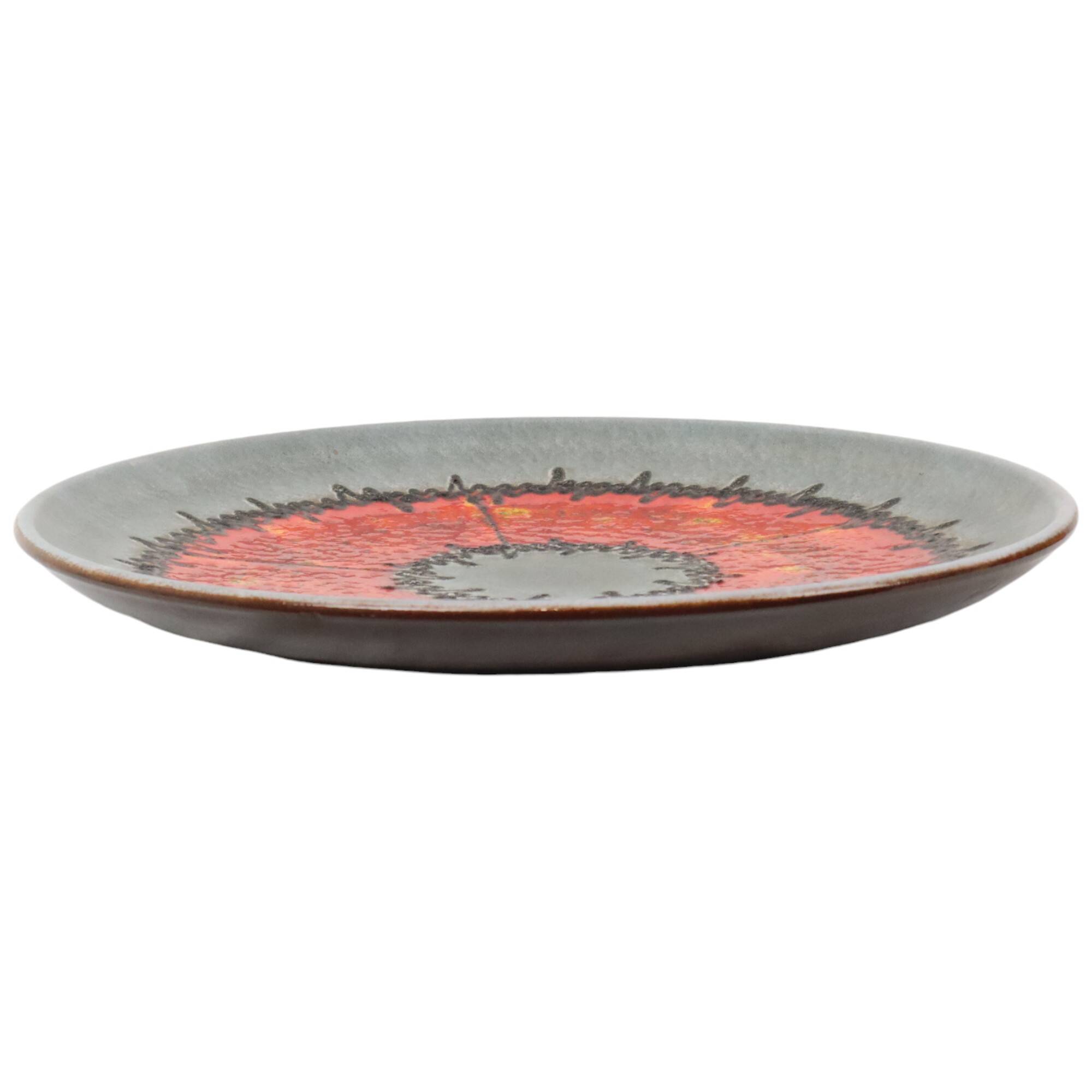 Énorme bol à fruits en lave orange Fat Lava, décoration murale, 41 cm