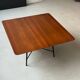 Table basse en bois et métal/laiton par Ico Parisi pour Cassina 1957