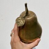 Pear fruit golden brass box