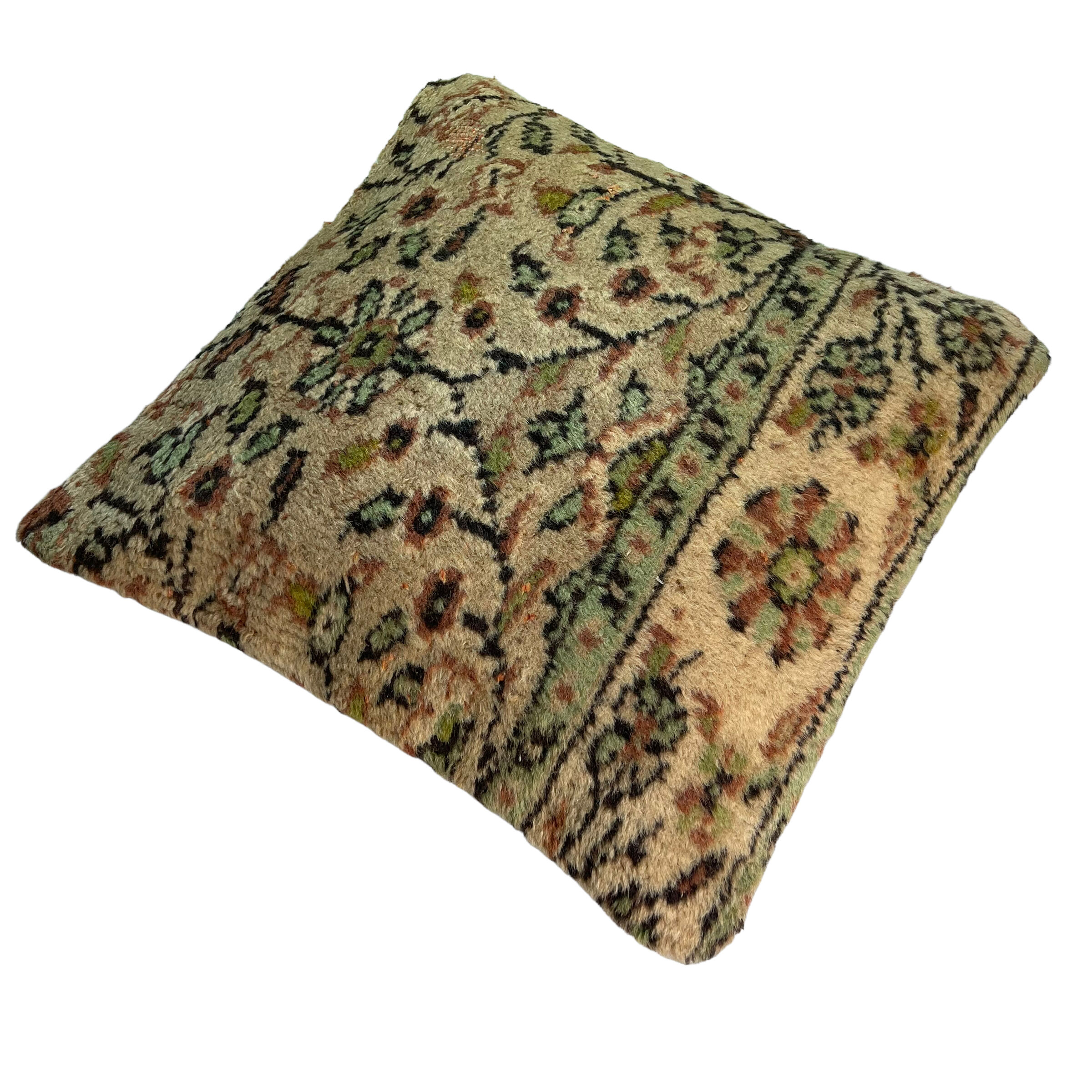 Vintage turkish hand knotted cushion cover , 45 x 45 cm