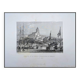 Vintage engraving of Le Tréport, Normandy. Printed in 1844.