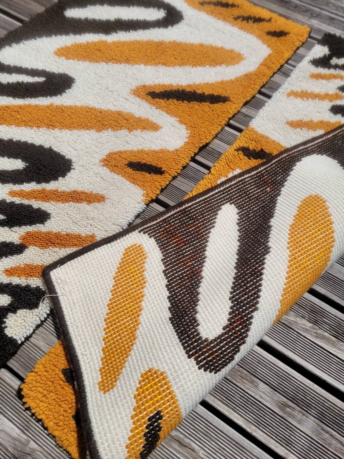 Pair of vintage wool bedspreads