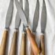 6 Vintage Horn Knives Silver Steel Blade LEPINE A LYON France 19th Century