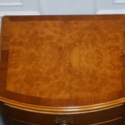 Art Deco Walnut Burl Bedside Tables, Set of 2
