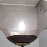 Lampadaire télescopique en laiton avec plateau en marbre travertin rouge, Italie
