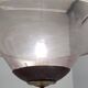 Lampadaire télescopique en laiton avec plateau en marbre travertin rouge, Italie
