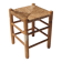 Low stool in wood and straw