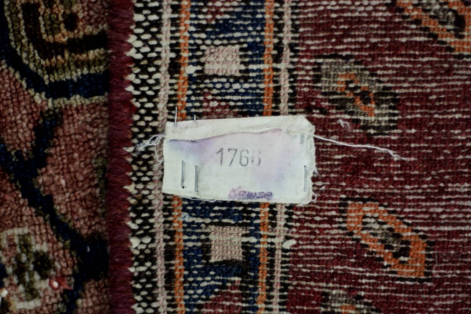 Vintage Hand-Woven Middle Eastern Oriental Hamadan Kamse Rug, 1960s