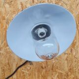 Exterior wall light in enamelled sheet metal