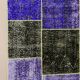 Distressed vintage turkish patchwork rug 219x150 cm wool medium
