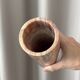 Vintage Italian Red Onyx Cylinder Vase, 1970s