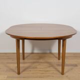 Table à manger ronde extensible et chaises du milieu du siècle de McIntosh, années 1960