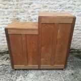 Asymmetric solid walnut buffet