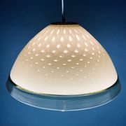 Yellow murano glass pendant lamp Vetri Murano Venezia Italy 1970s