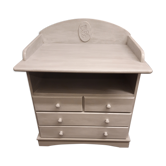 Grey patinated changing dresser