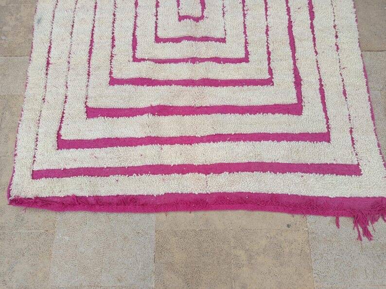 Handmade natural wool rug size 150/350 cm