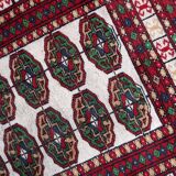 Handmade vintage Uzbek Bukhara rug 77cm x 128cm 1960s - 1С1175