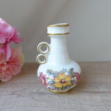 Petit vase en céramique ker vitrex motif floral vintage