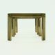 Set Model T09 Brass and Glass Side or Coffee Tables by Peter Ghyczy 1970s