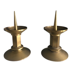 paire de bougeoirs bronze