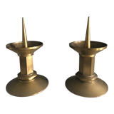 Pair of bronze candle holder, church candle picker, modernist bronze candle holder, candle holder, decoration