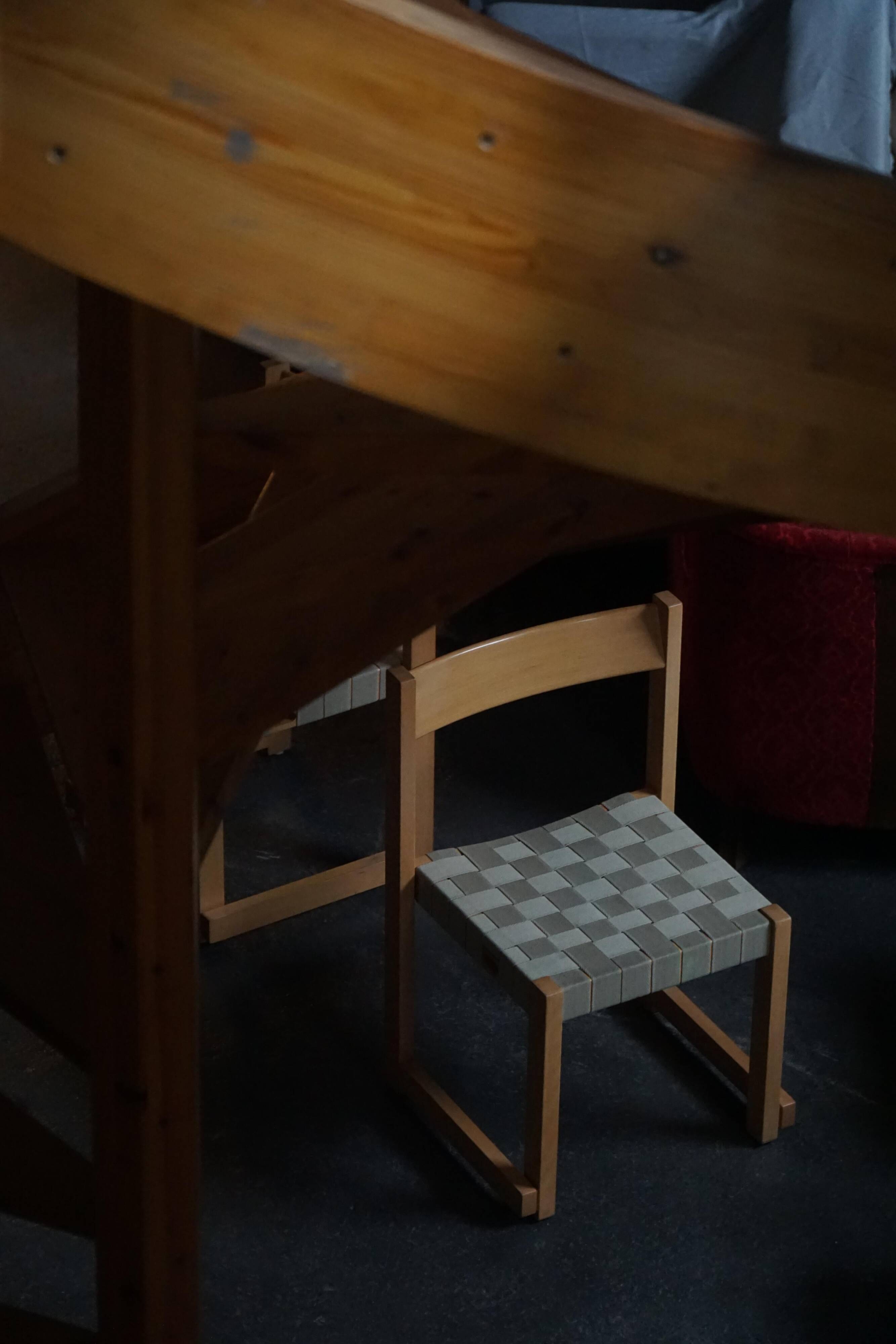 Hans J. Wegner, 'Koldinghus' chairs in beech with woven seat, set of 6, 1988