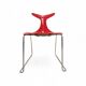 6 chaises Delfy par Gino Carollo pour Ciacci Kreaty / Italie années 1990 / 2 x rouges - 4 x noires